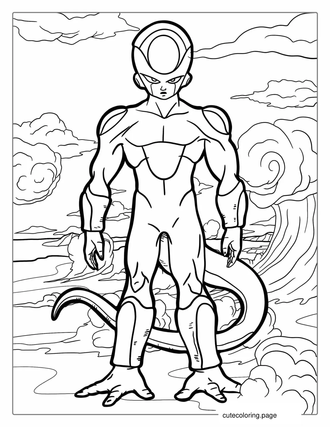 Coloring Page Of Frieza Coloring Sheet coloring page