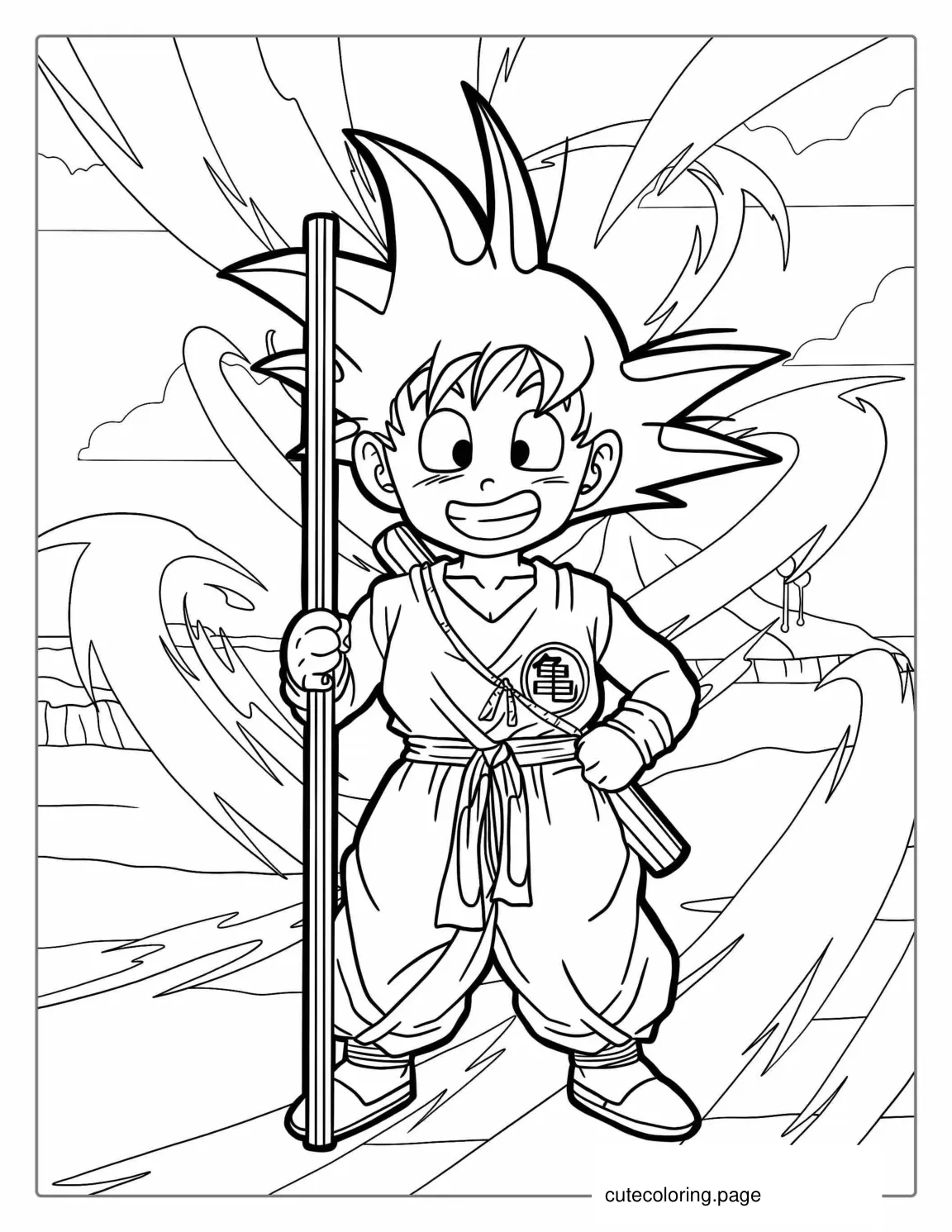 Coloring Page Of Young Goku coloring page