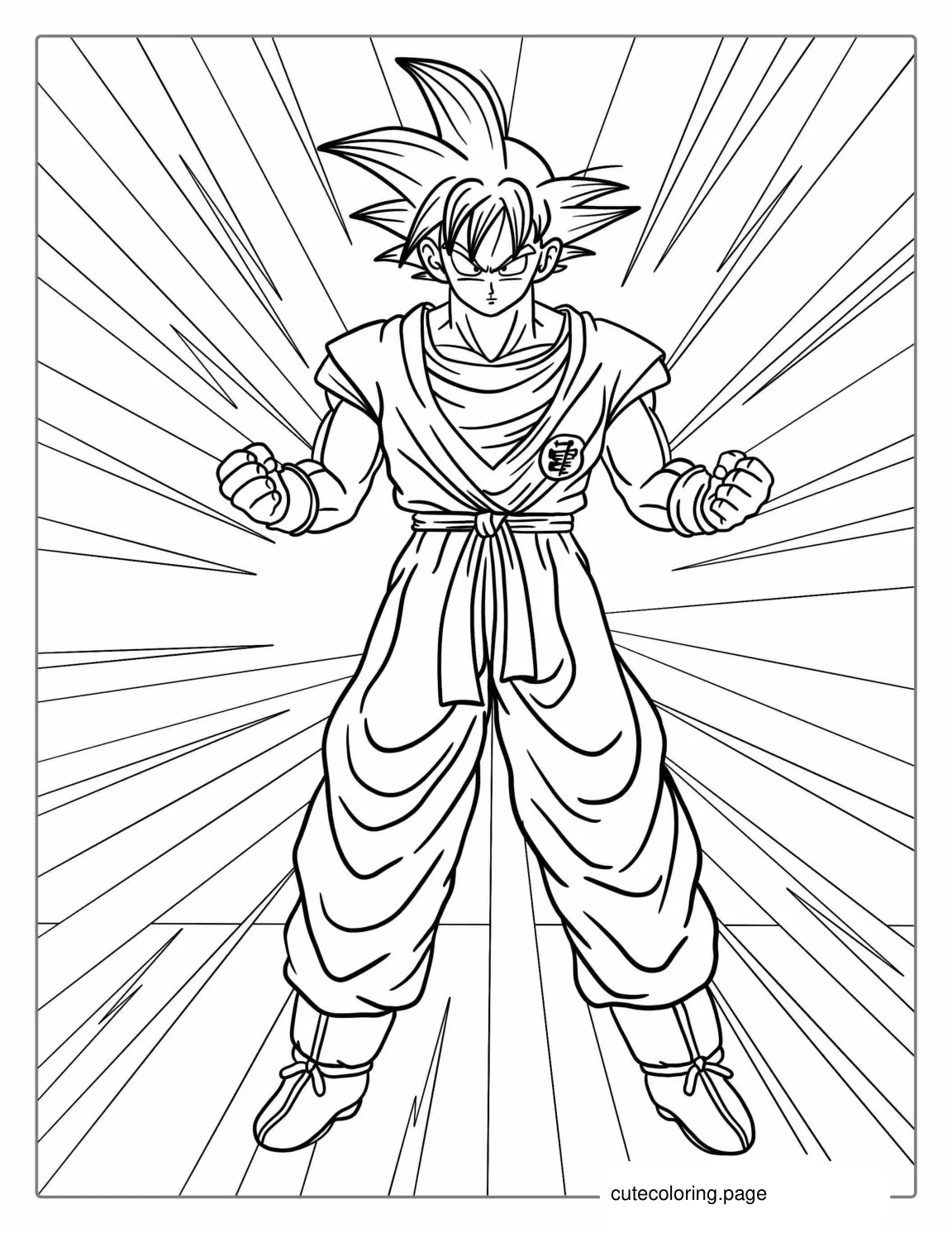 Goku Coloring Page For Kids coloring page