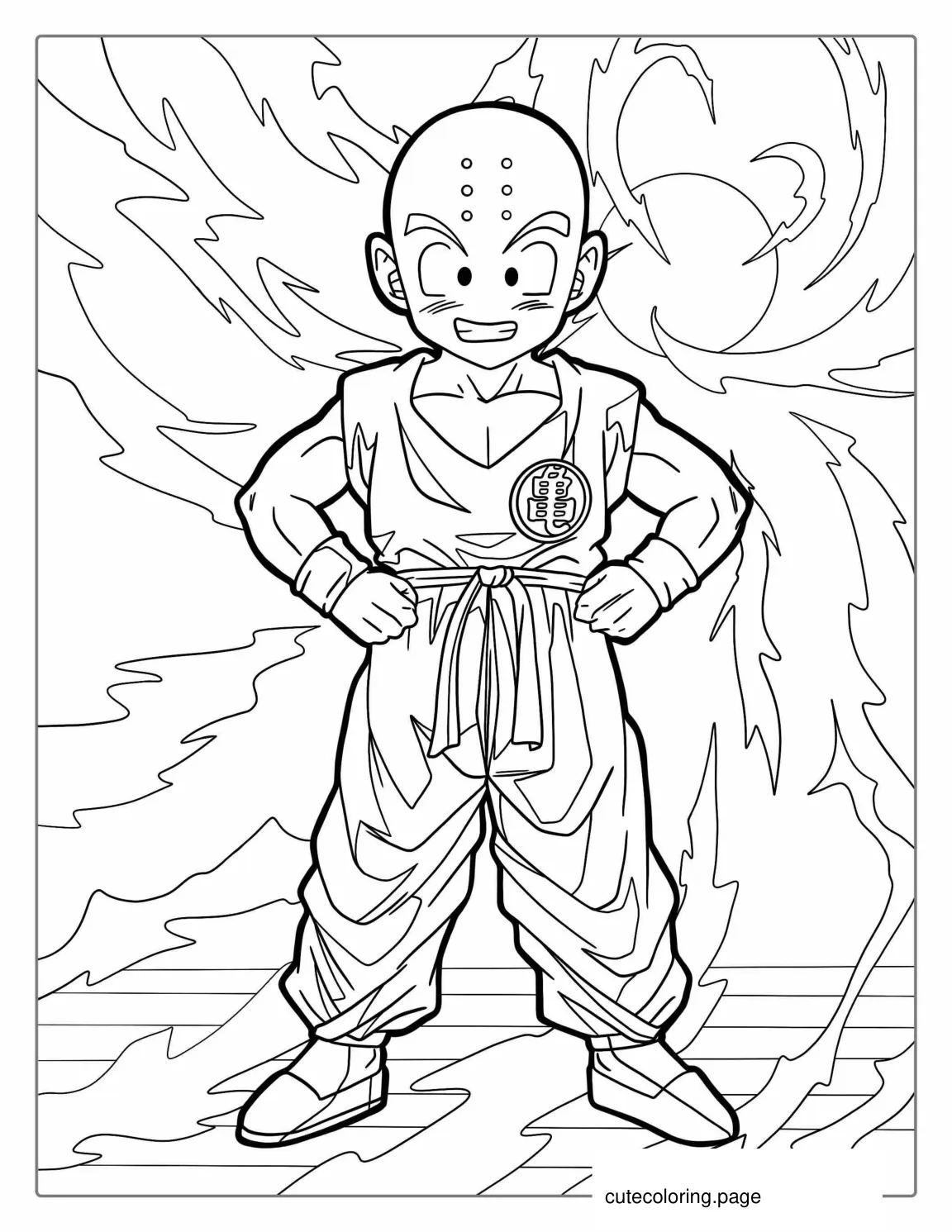 Krillin Character Coloring Page coloring page