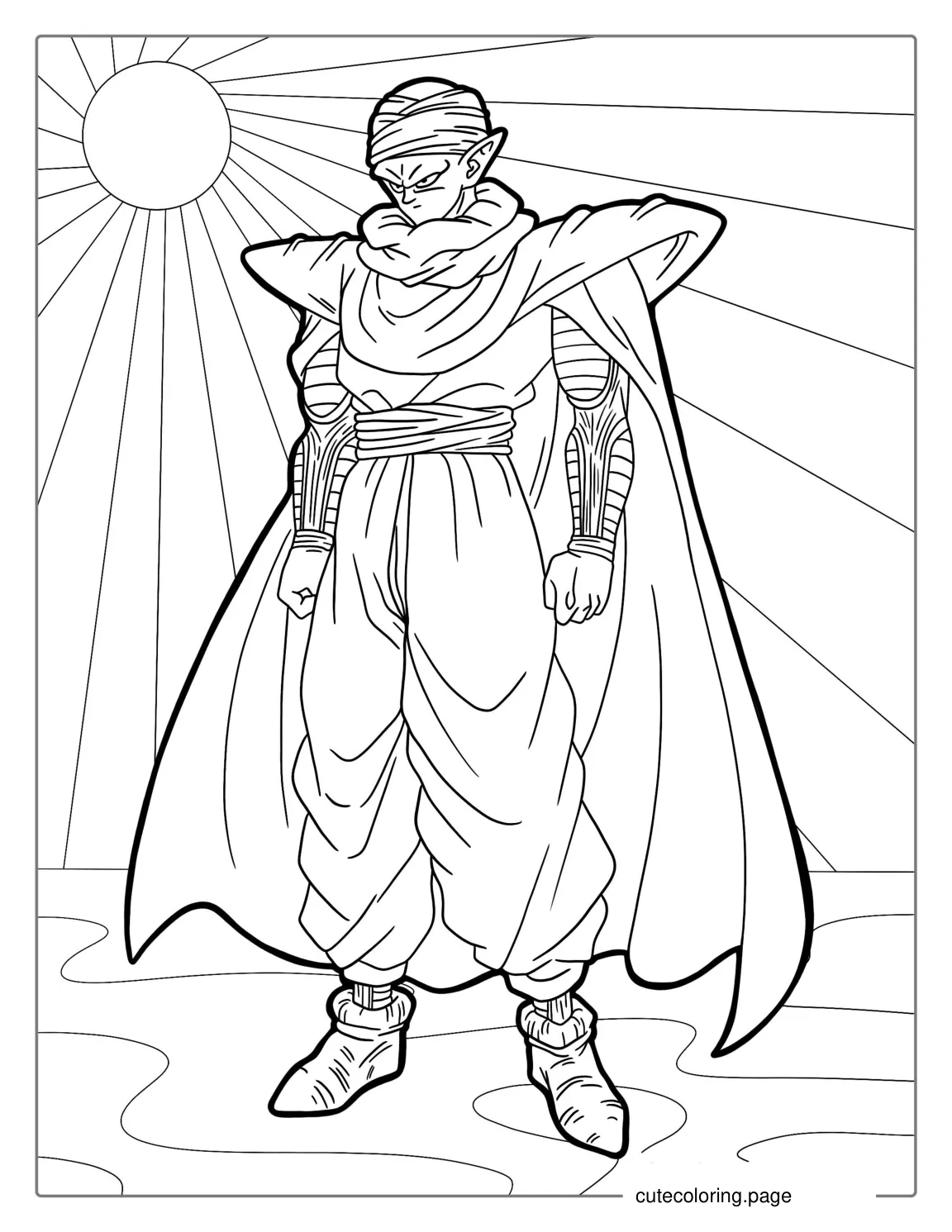 Piccolo Character Coloring Page coloring page