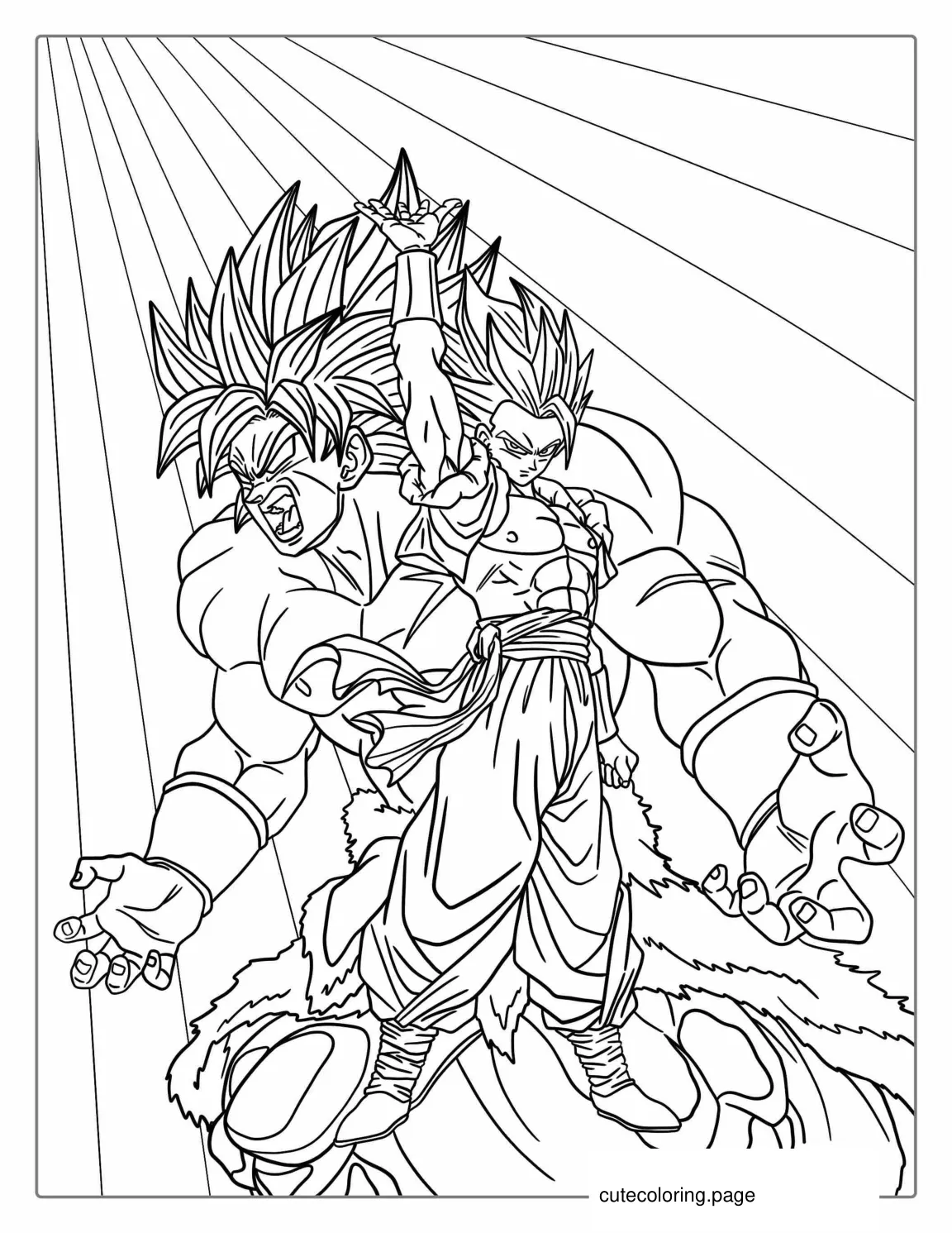 Super Saiyan Gogeta Coloring Page coloring page