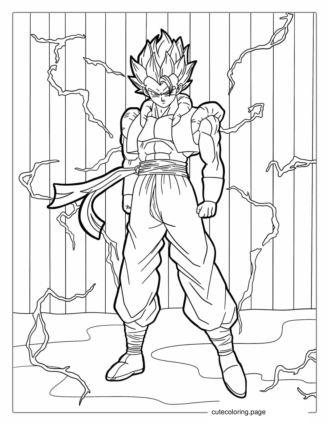 Super Saiyan Gogeta Coloring Sheet coloring page