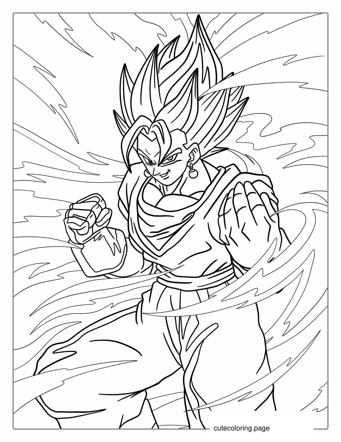 Vegito Character Coloring Page coloring page