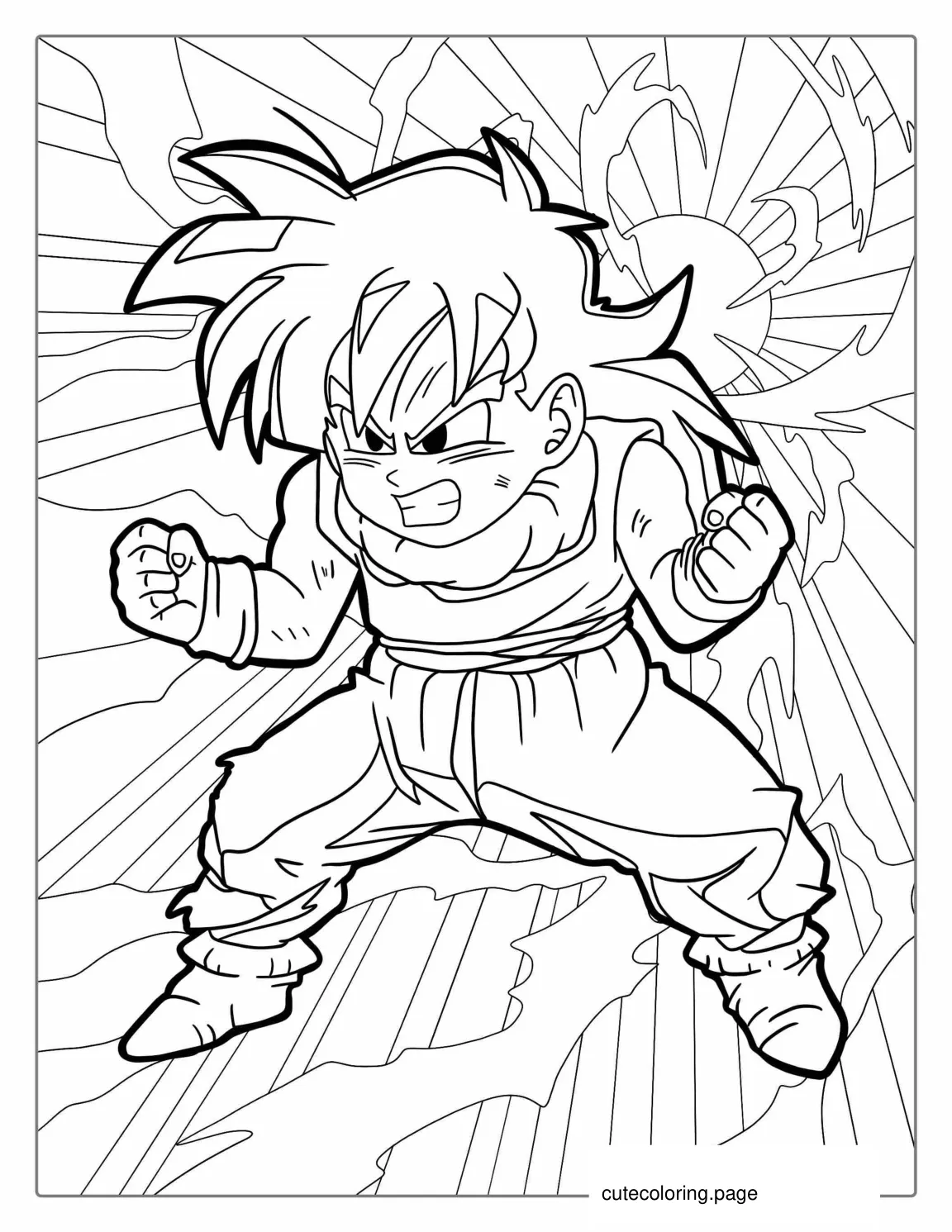 Young Gohan Coloring Page coloring page