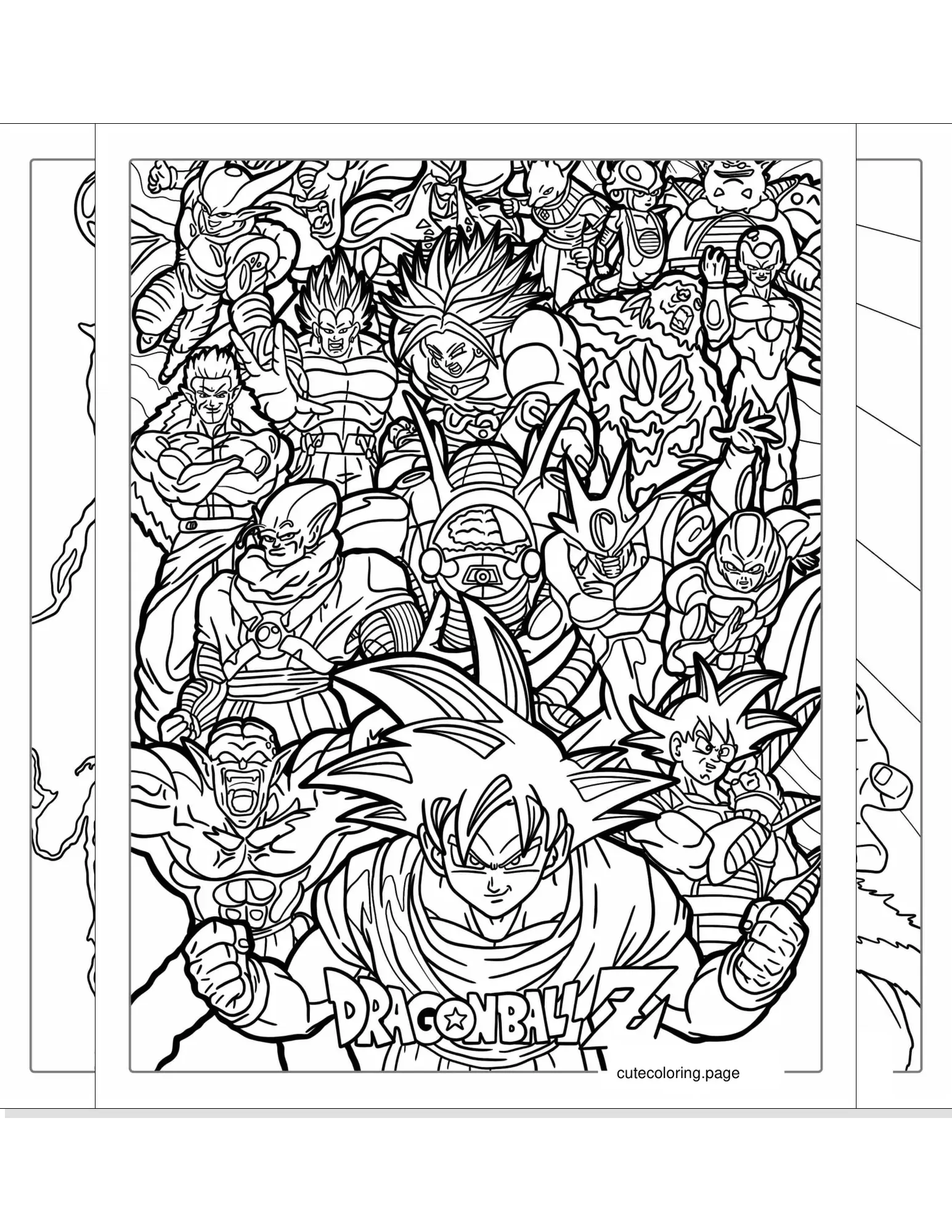 dragon ball z coloring pages coloring page