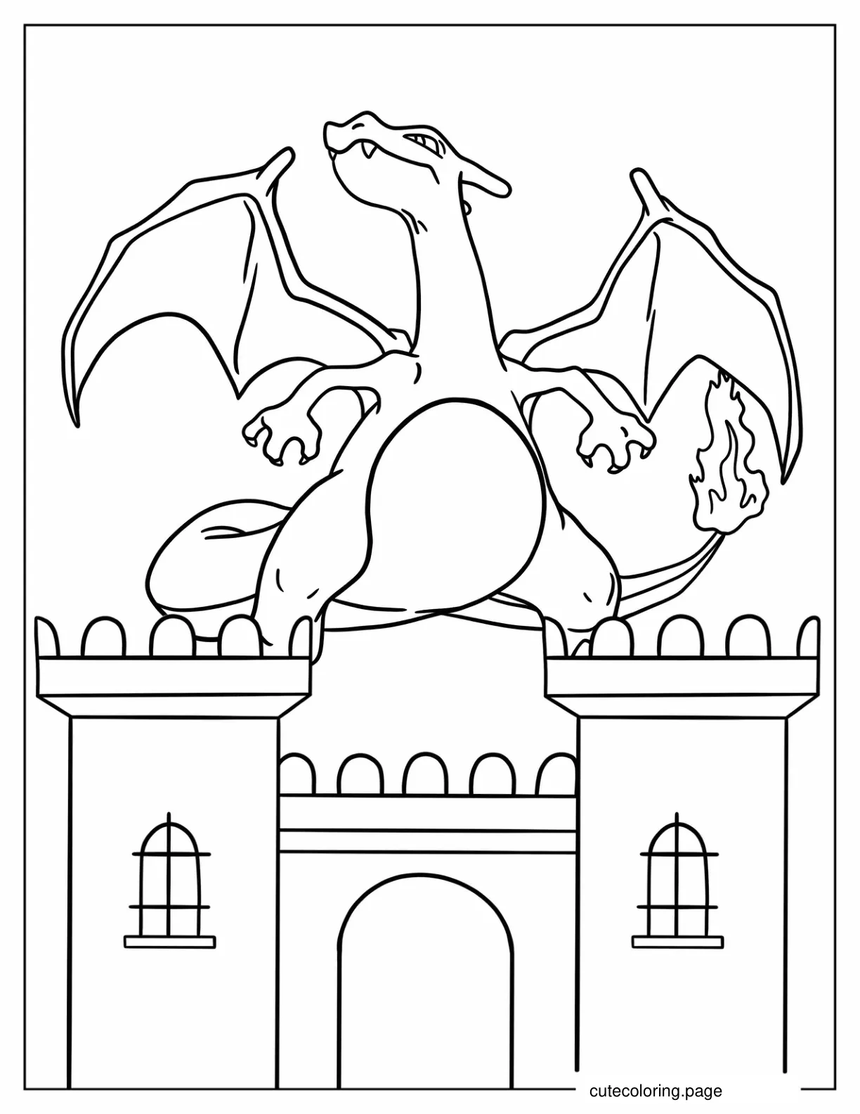 Charizard Dragon Pokemon To Color coloring page