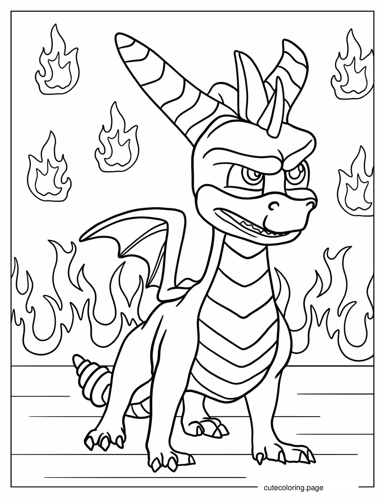 Coloring Page Of Spyro The Dragon coloring page