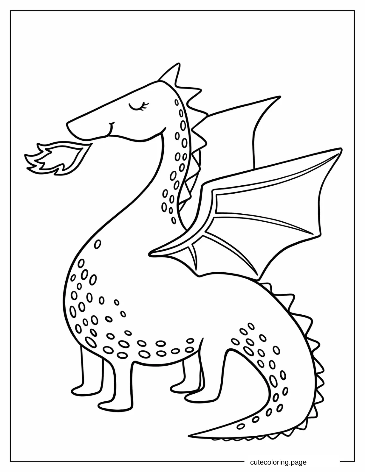 Coloring Page Of a Dragon For Toddlers coloring page