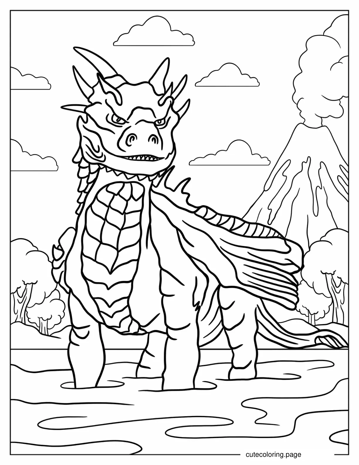 Game Of Thrones Dragon To Color coloring page