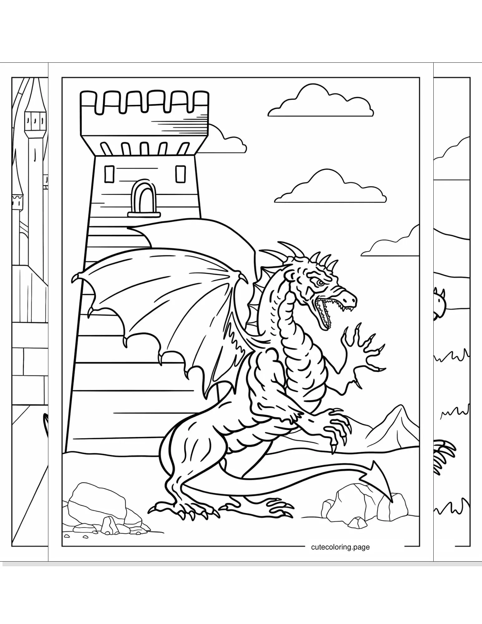 dragon coloring pages coloring page