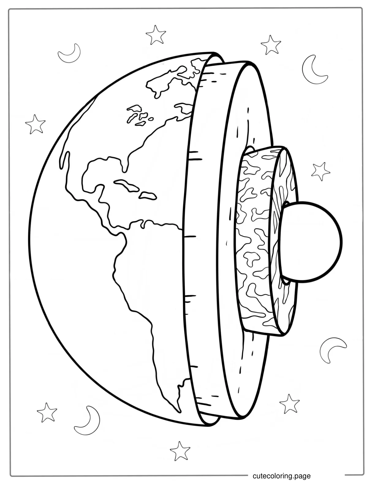 Earth_s Core Coloring Page For Kids coloring page