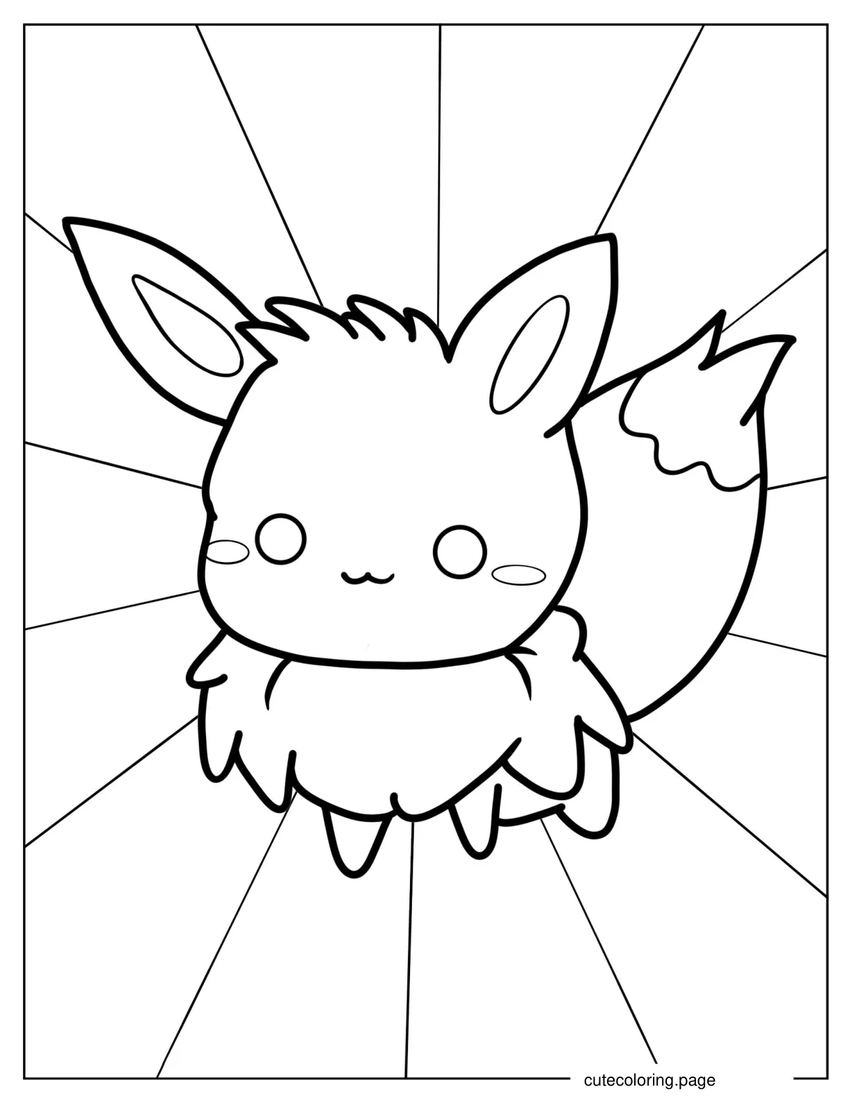 Easy Outline Of Eevee Coloring Sheet coloring page