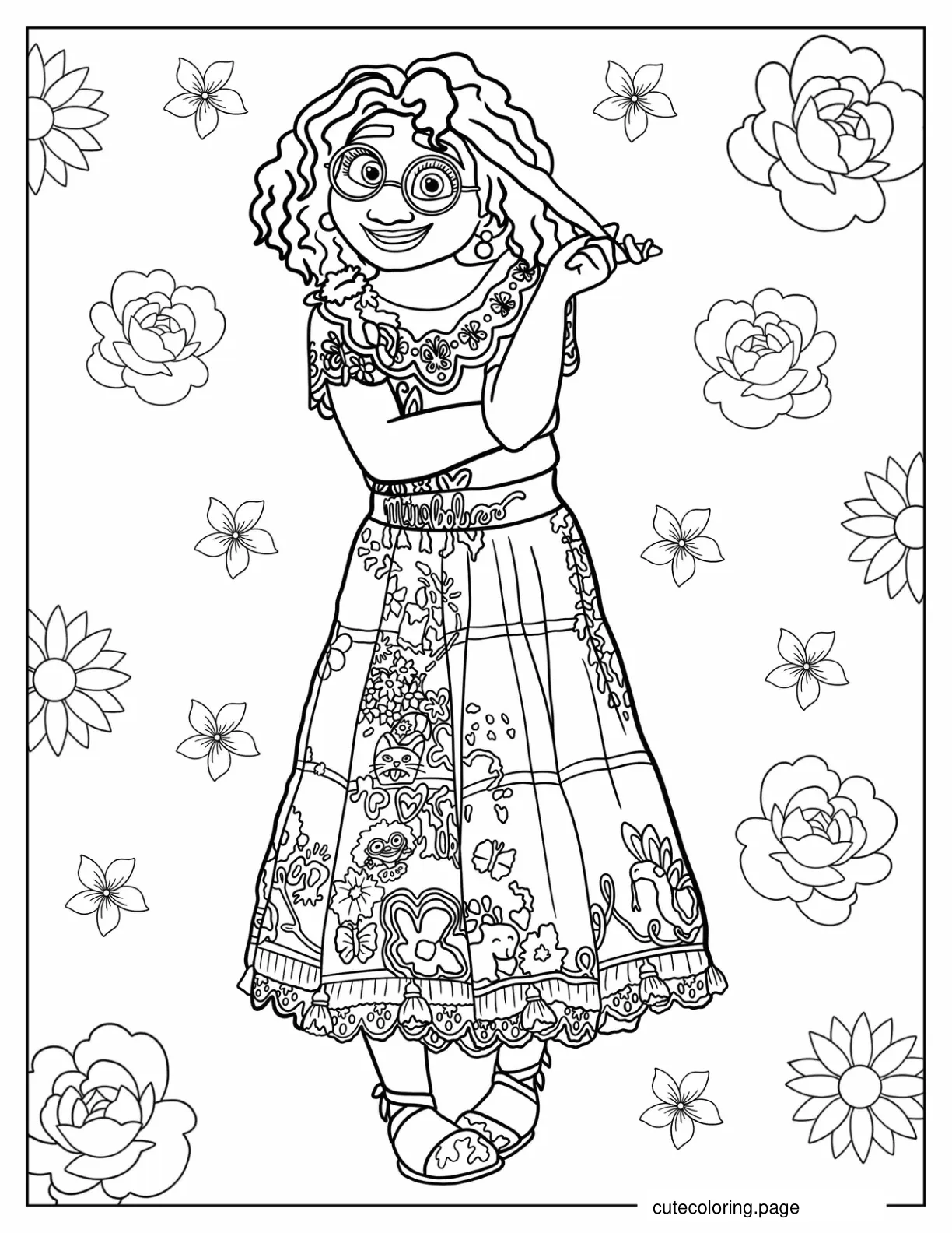 Coloring Sheet Of Mirabel Madrigal coloring page