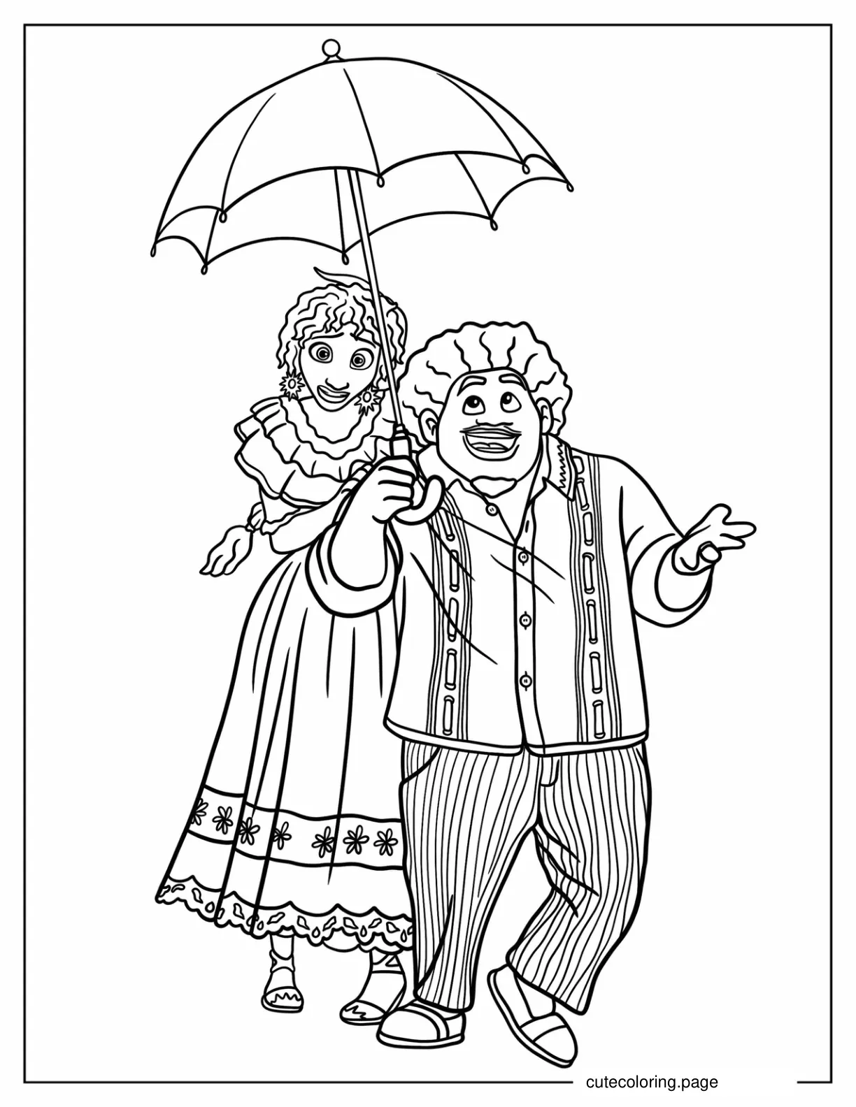 Detailed Outline Of Pepa And Felix Coloring In coloring page