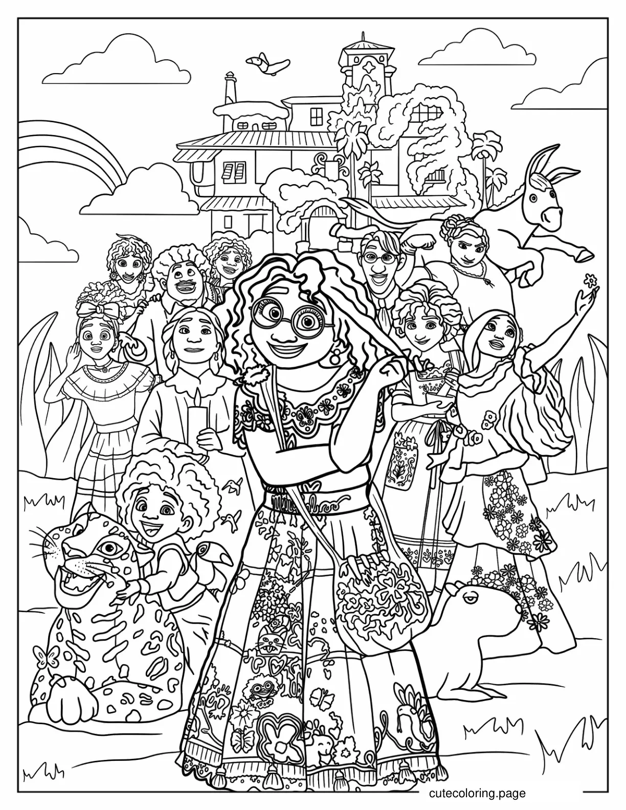 Encanto Madrigal Family Coloring Page coloring page