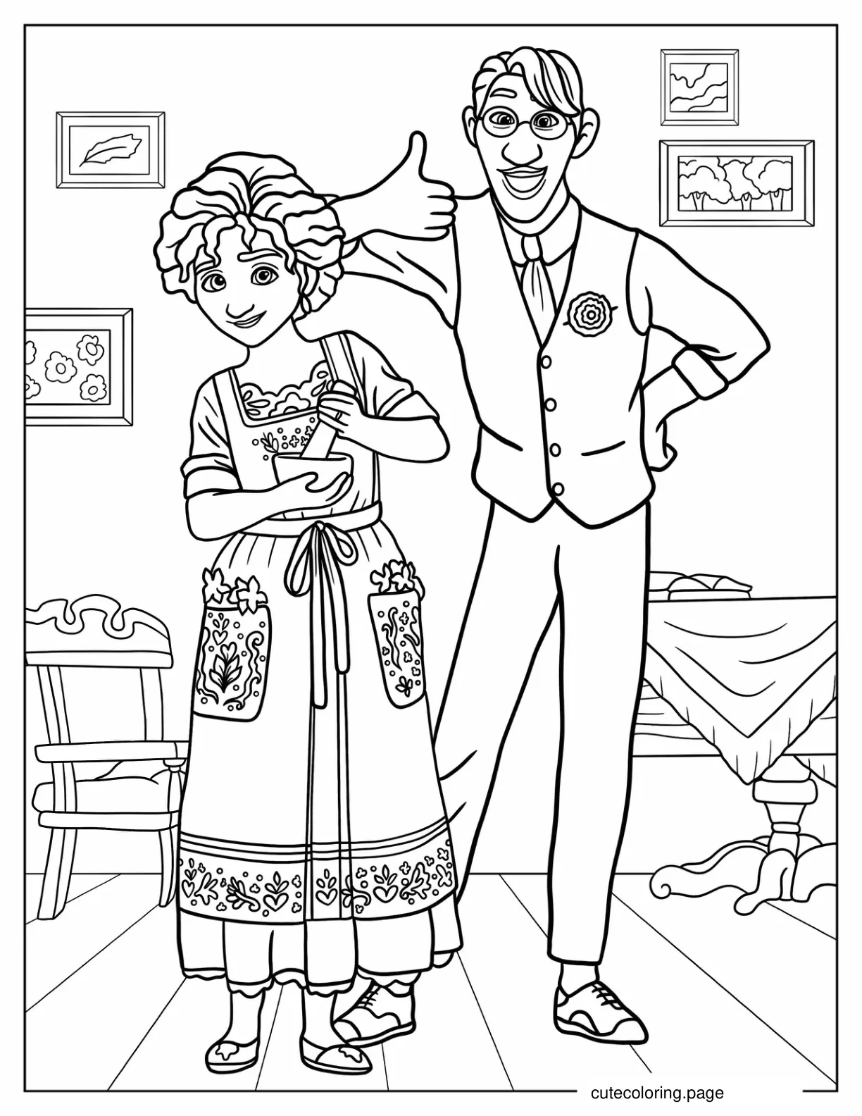 Julieta And Agustin Coloring Sheet coloring page