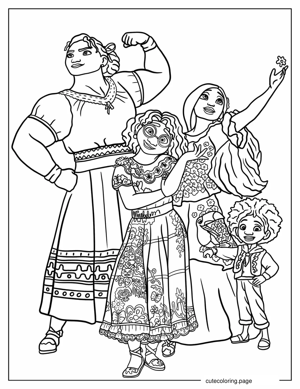 Luisa Mirabel Isabela And Antonio coloring page