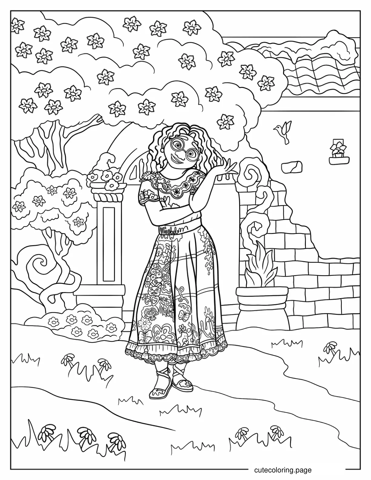 Mirabel In Front Of Casita coloring page