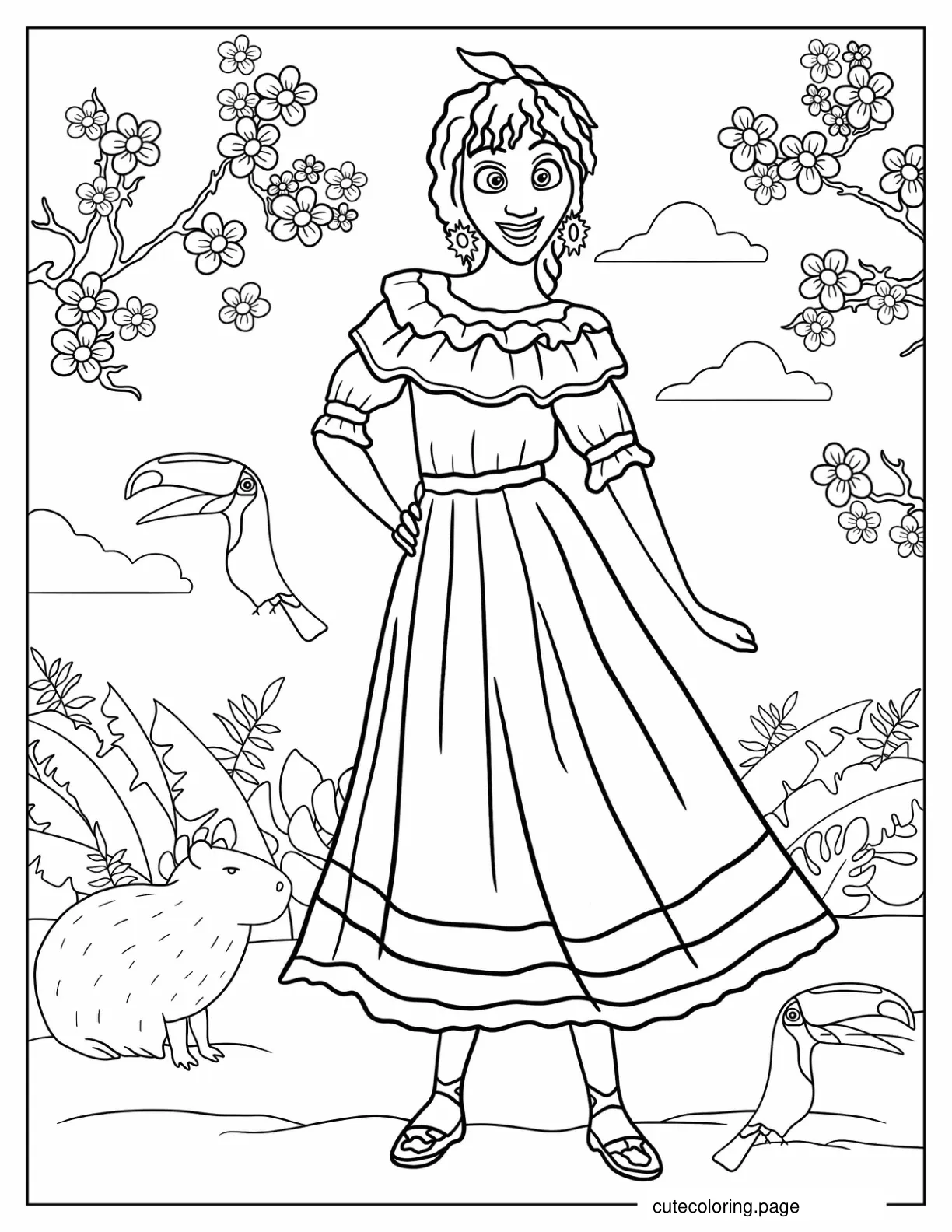 Tia Pepa Encanto Coloring Page coloring page