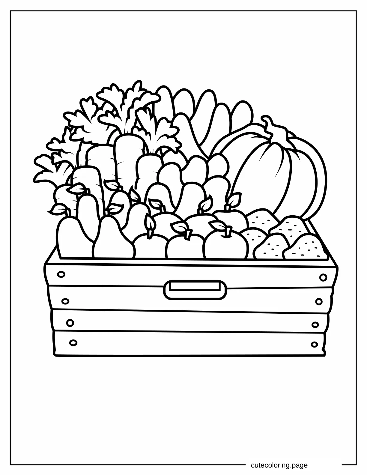 Farm Harvest To Color coloring page