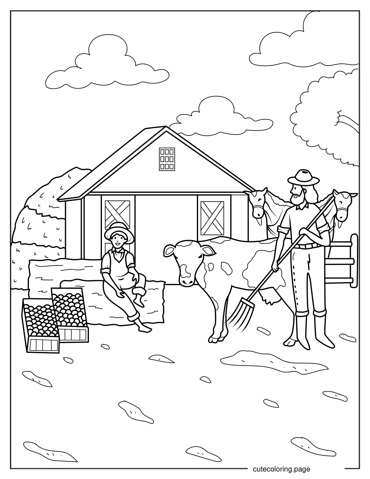 Farmer Coloring Page coloring page