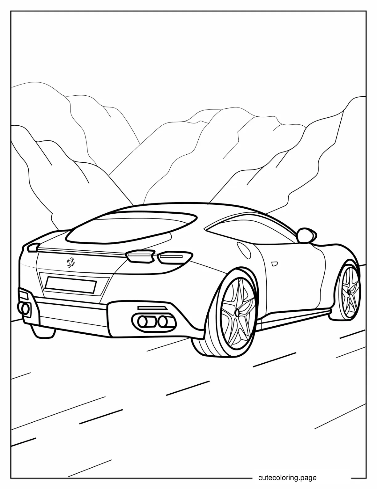 Coloring Page Of Ferrari 458 Italia coloring page