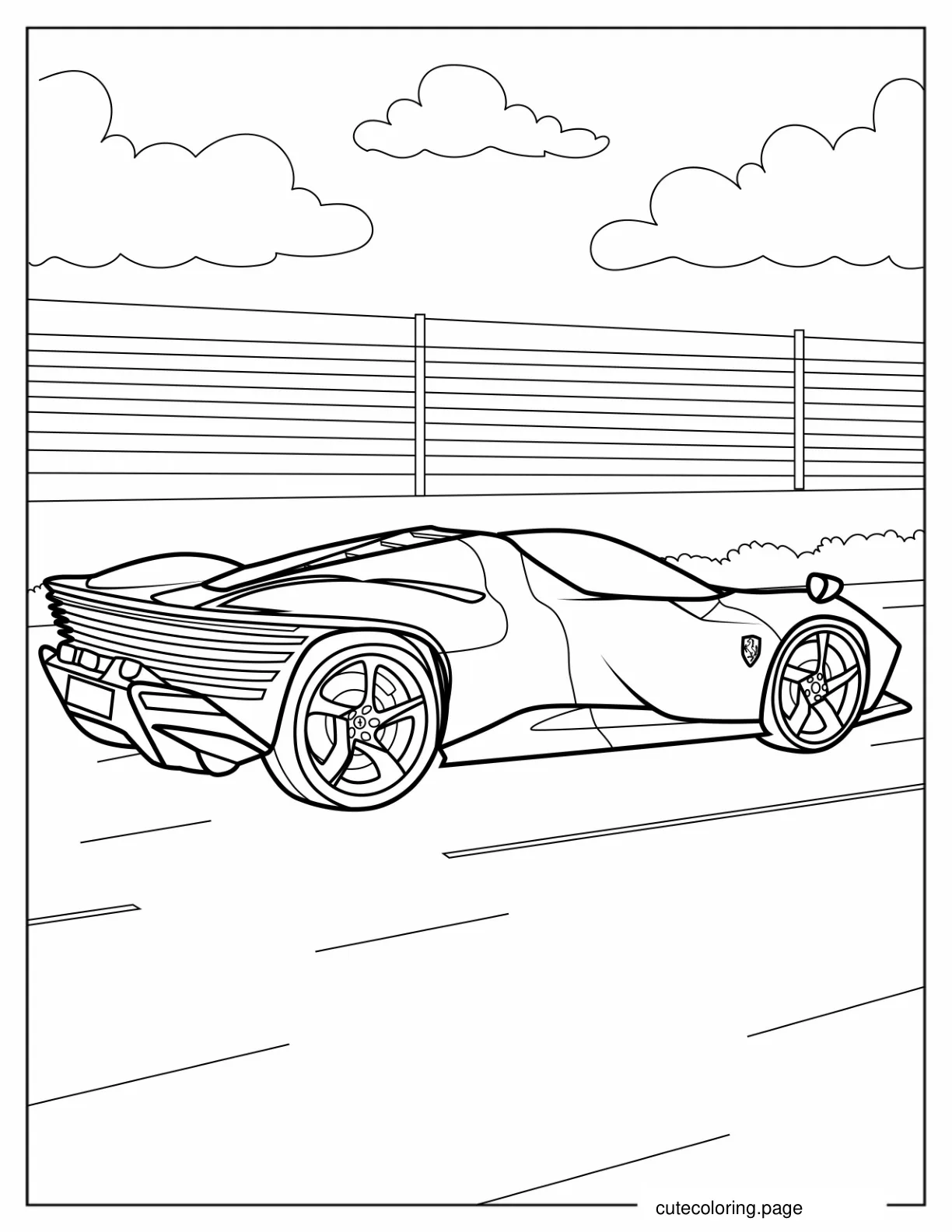 Ferrari Daytona SP3 Coloring Sheet coloring page