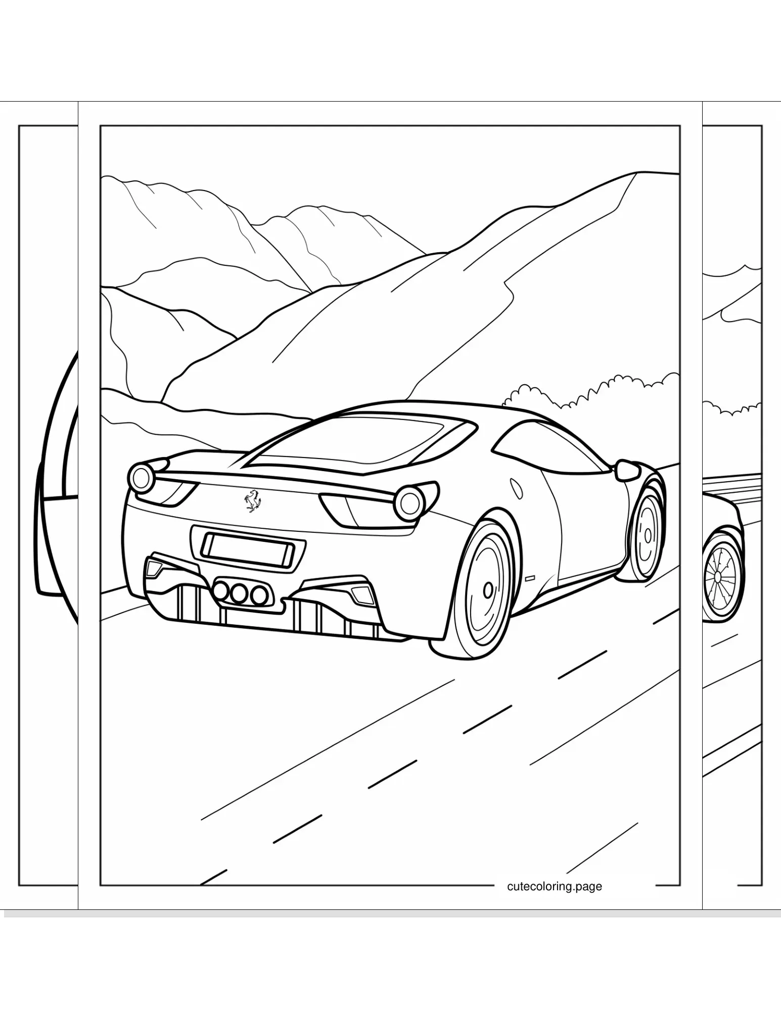 ferrari coloring pages coloring page