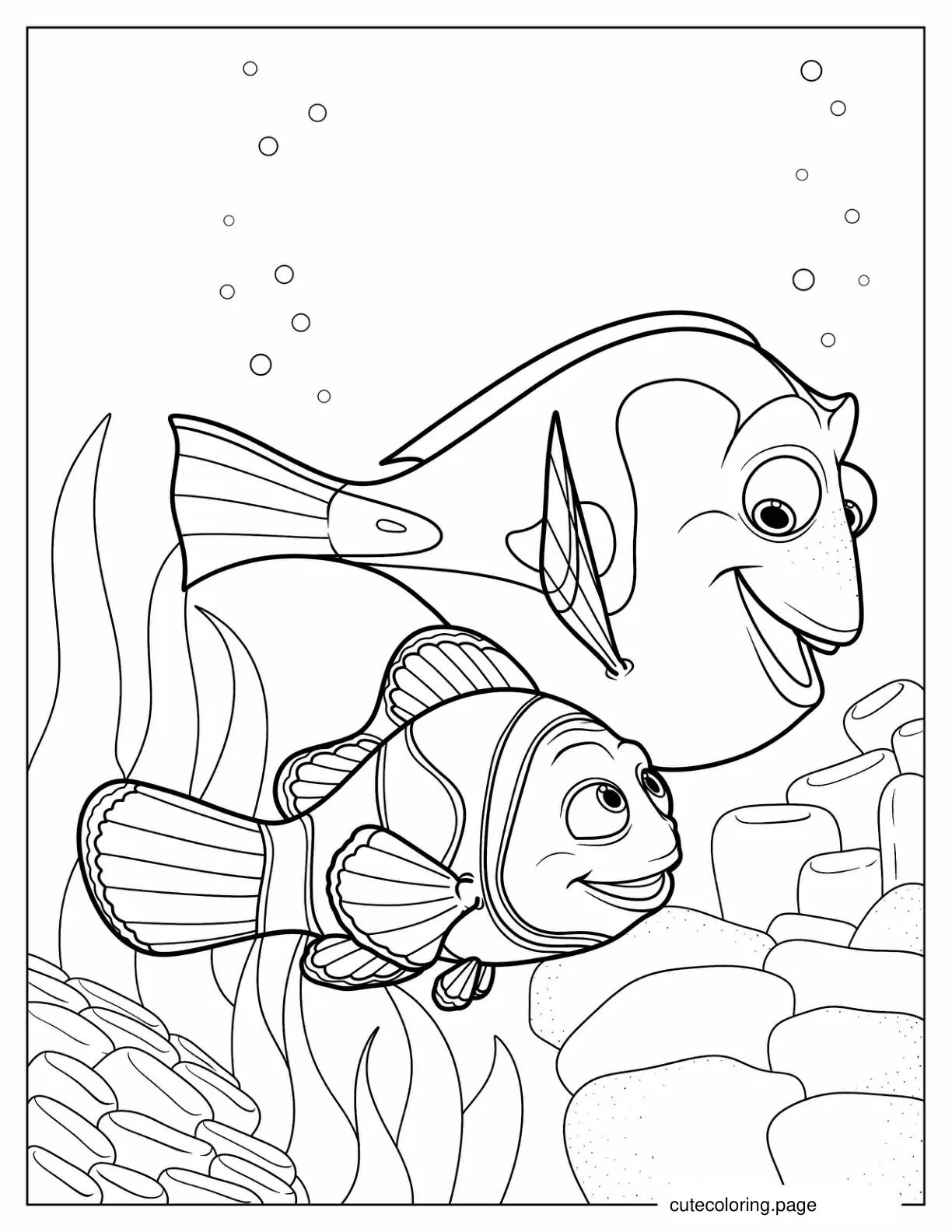 Coloring Page Of Dory And Marlin coloring page