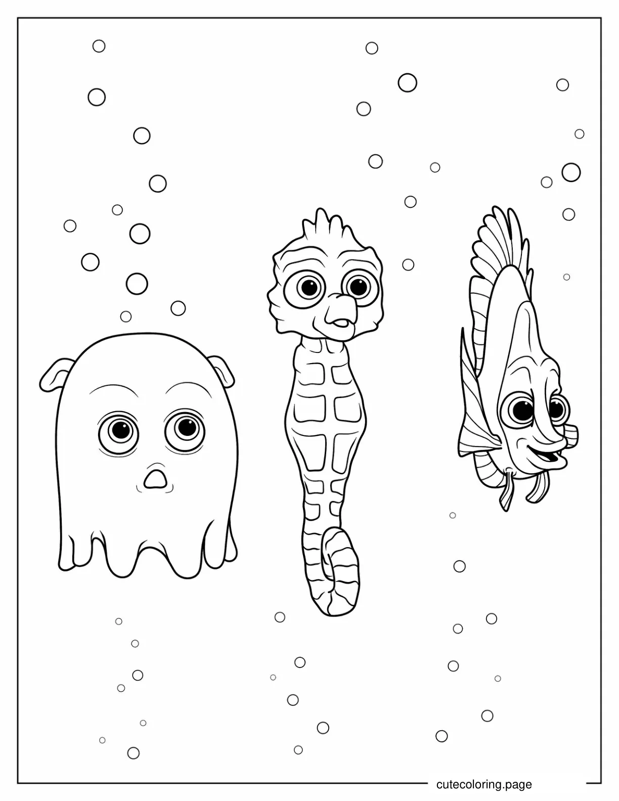 Coloring Page Of Sheldon Pearl And Tad coloring page