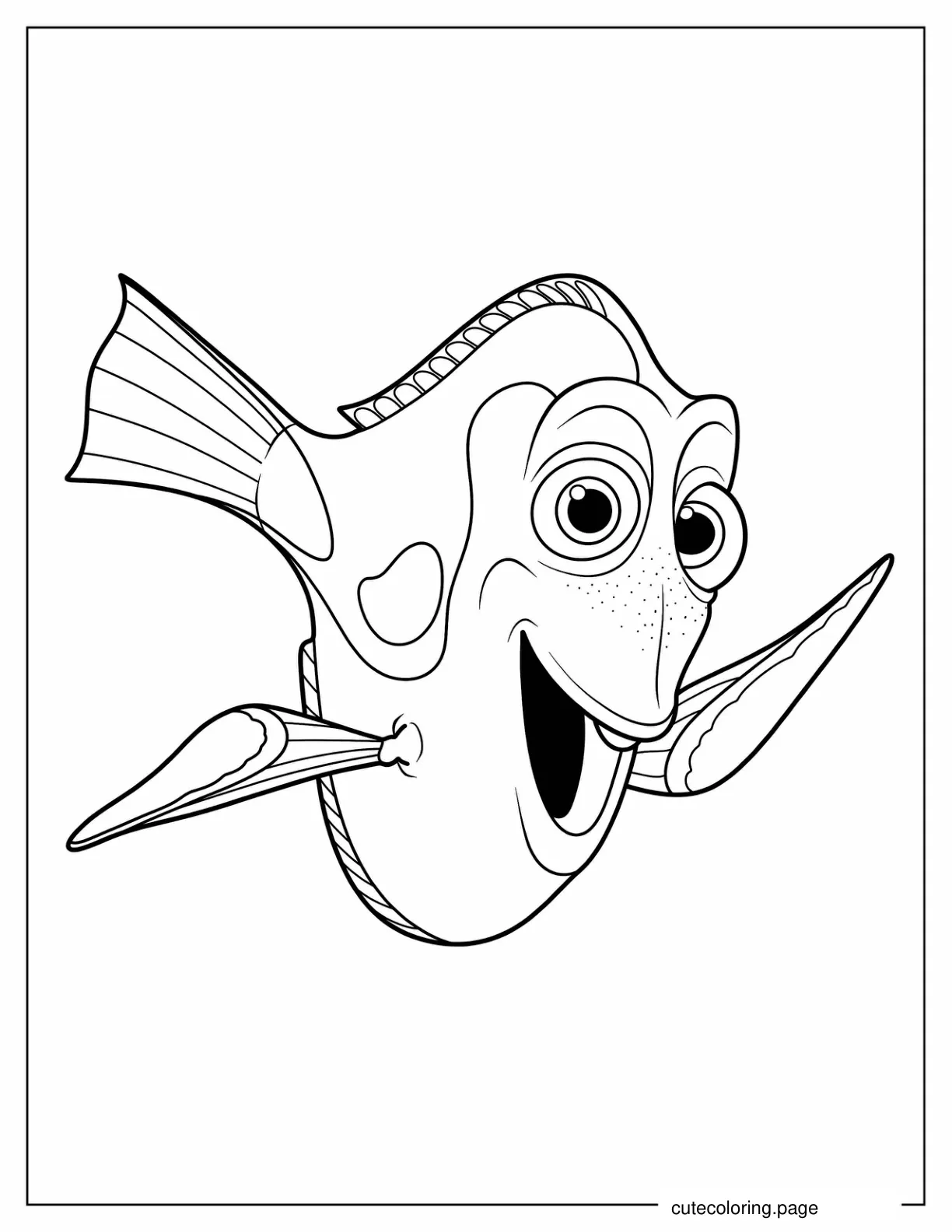 Dora From Finding Nemo Coloring Page coloring page