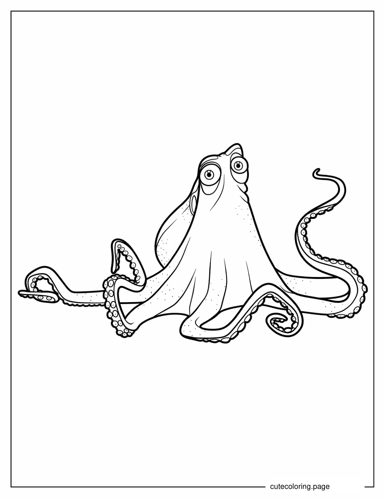 Hank The Octopus Coloring Page coloring page