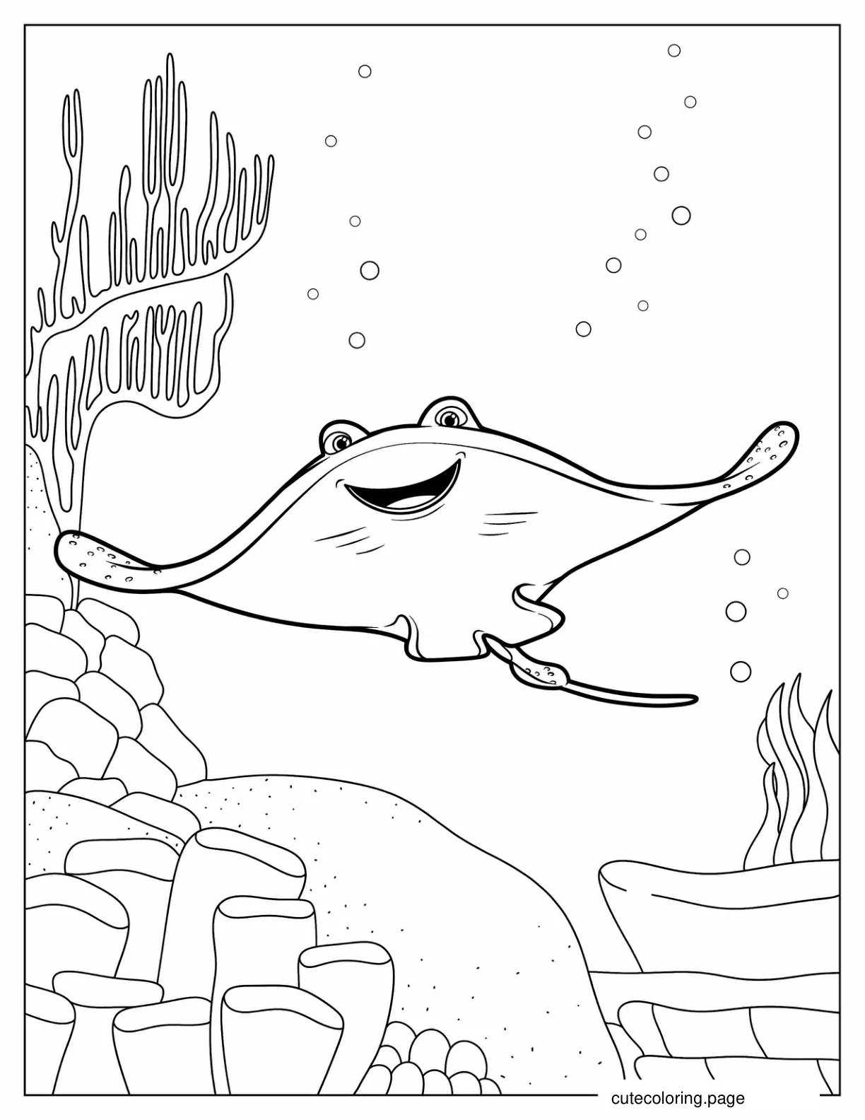 Mr Ray Stingray From Finding Nemo coloring page