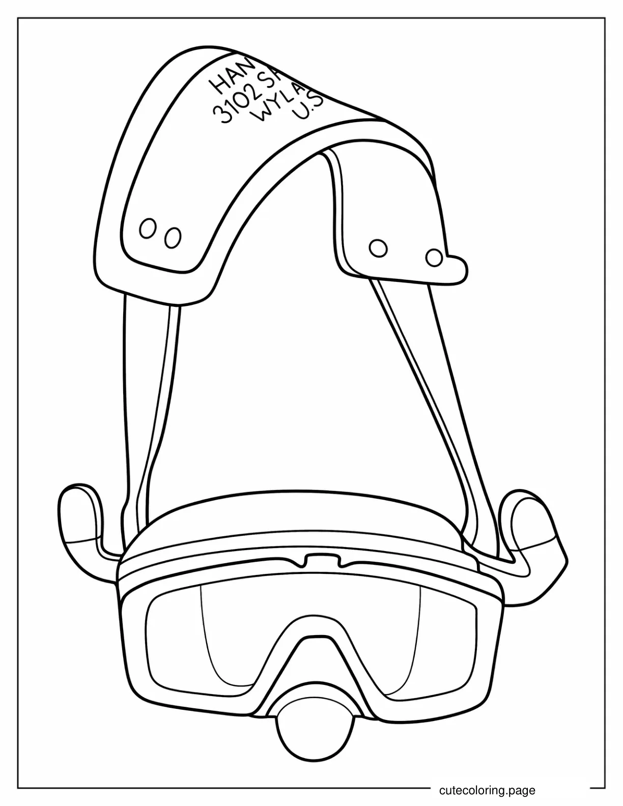 Scuba Diver Goggles From Finding Nemo coloring page