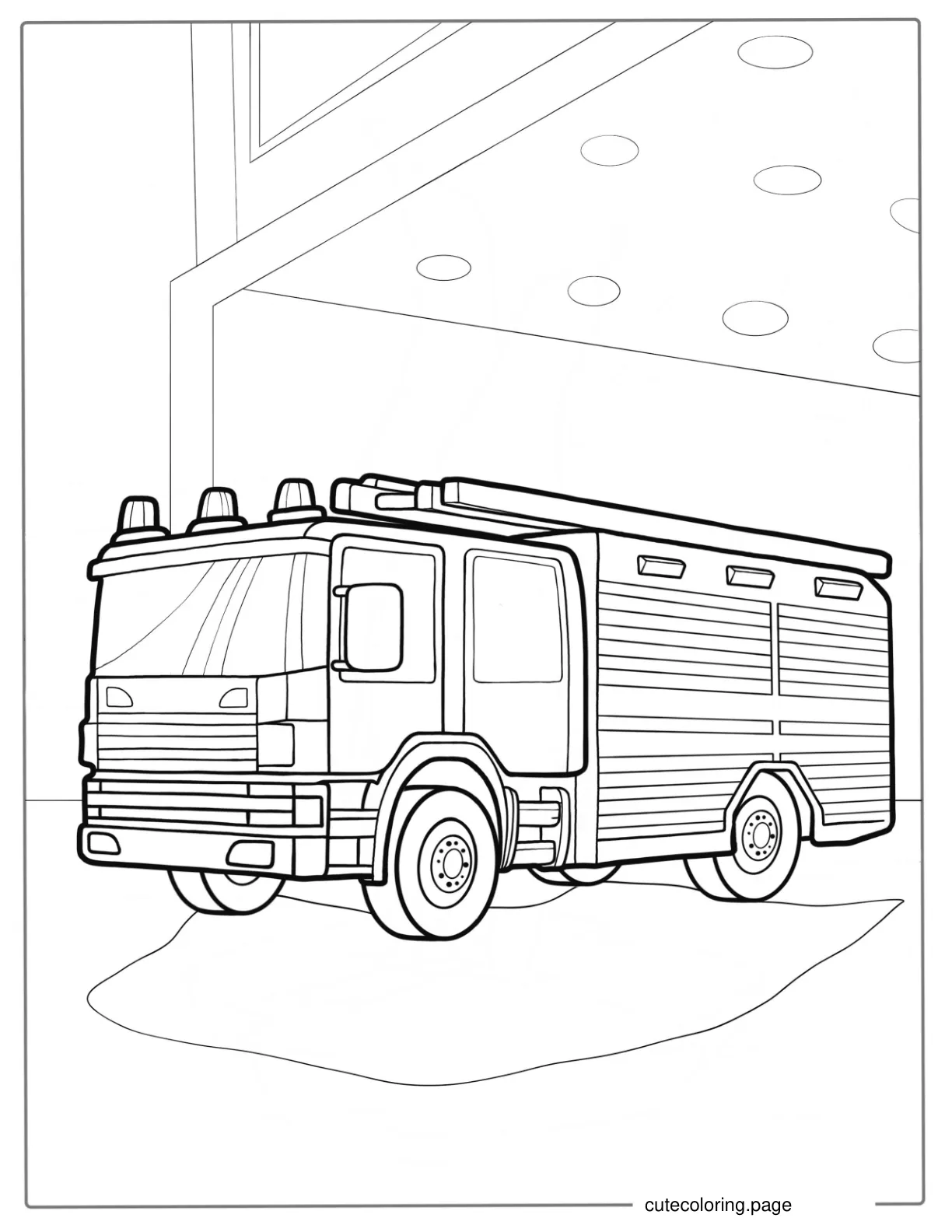 Modern Day Fire Engine Coloring Page coloring page