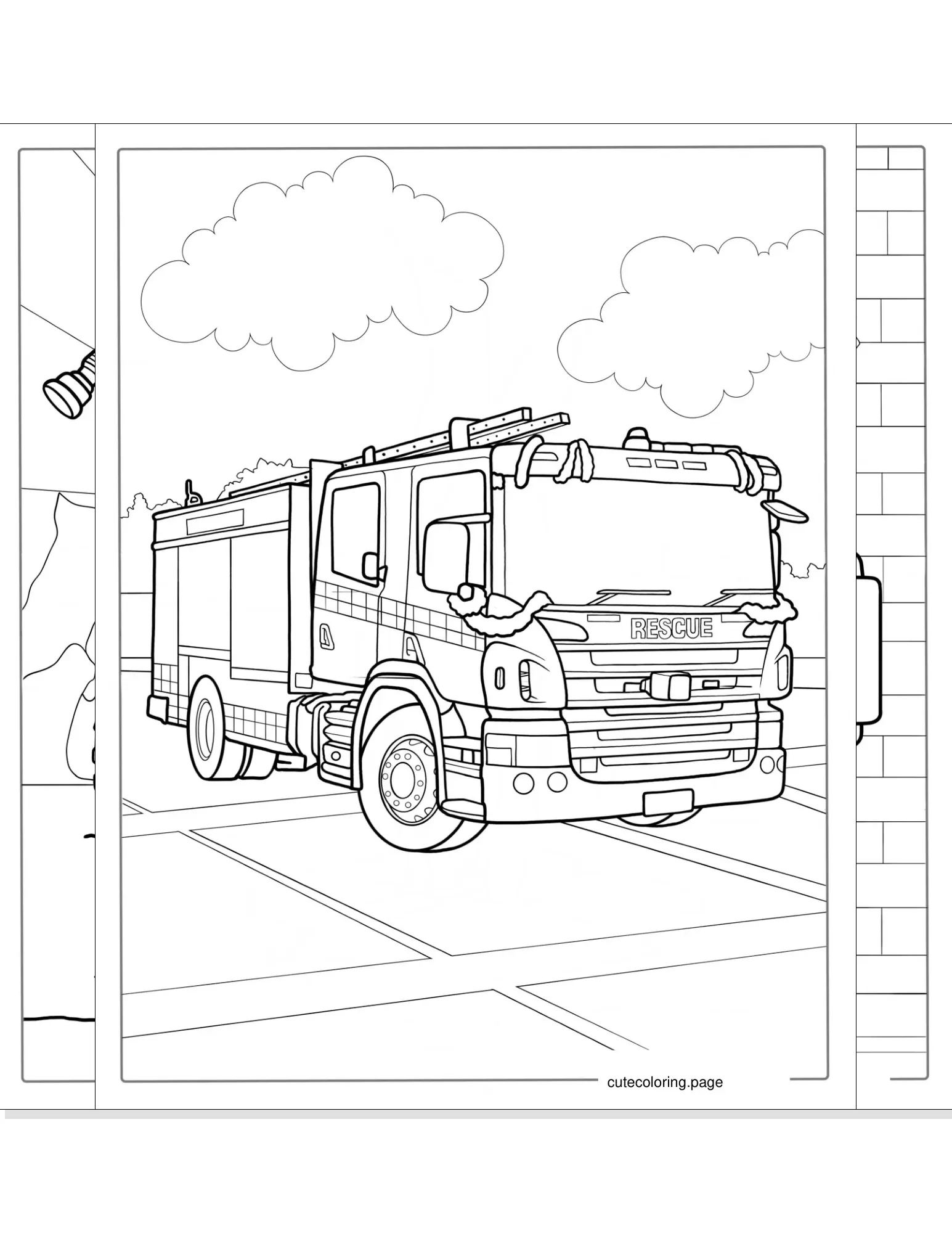 fire truck coloring pages coloring page