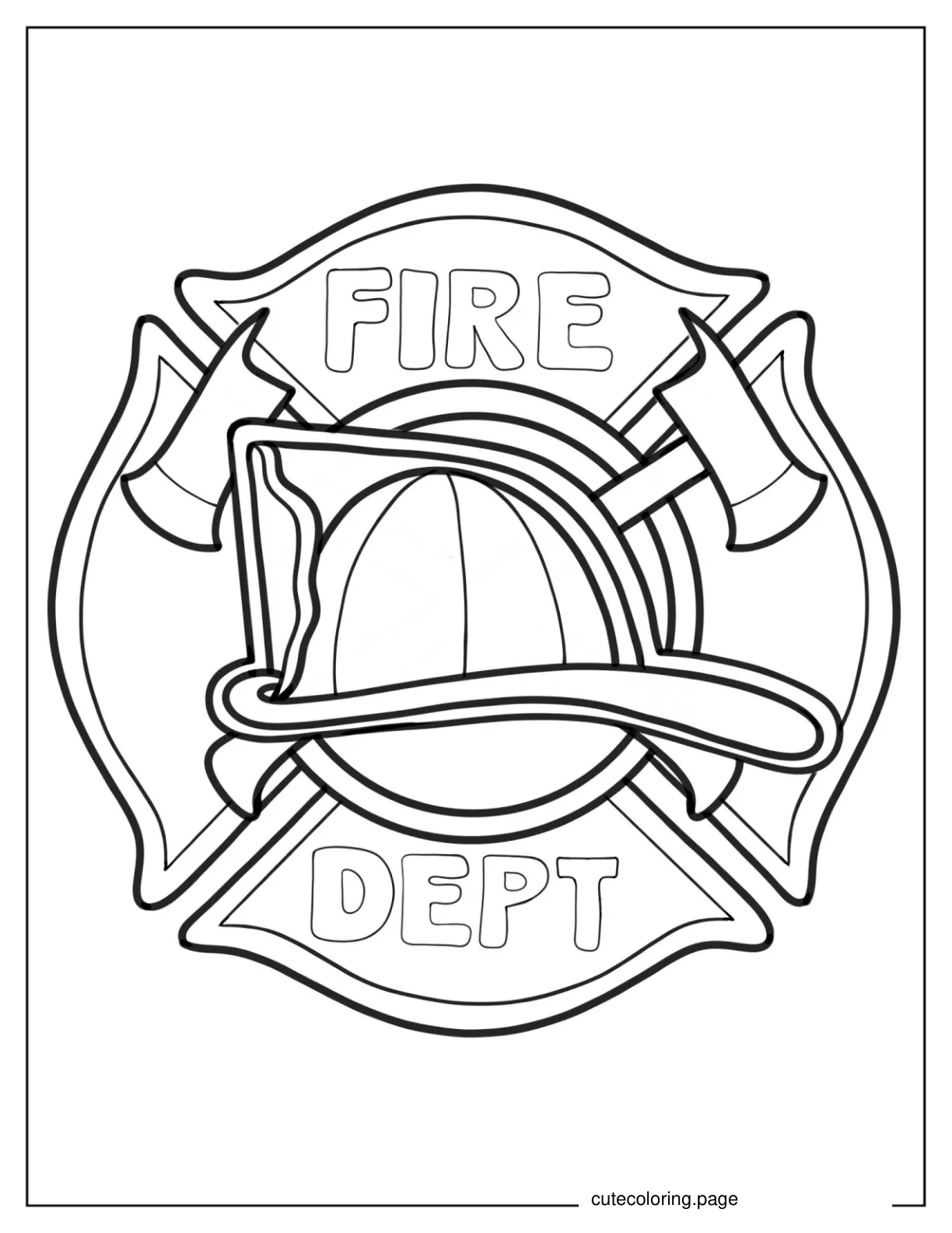 Fire Department Logo Coloring Page coloring page