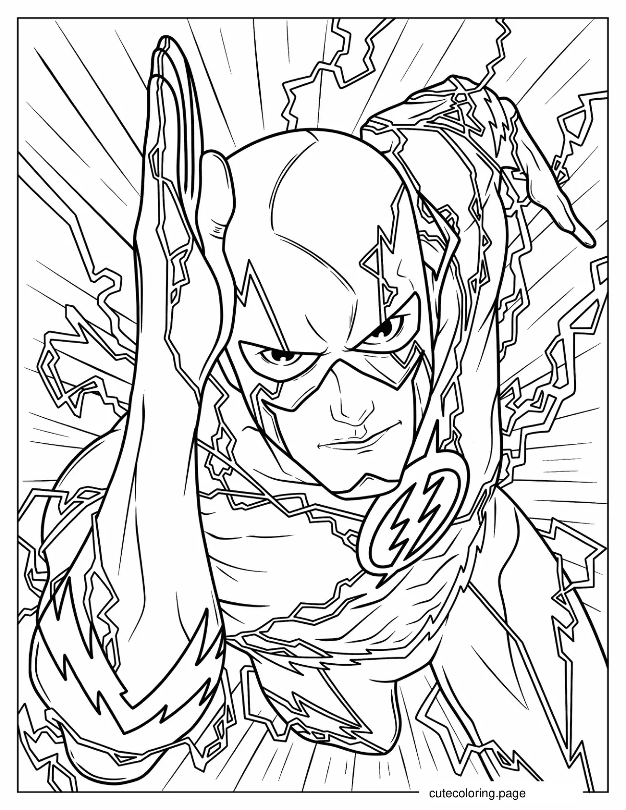 Detailed Full Page Flash coloring page