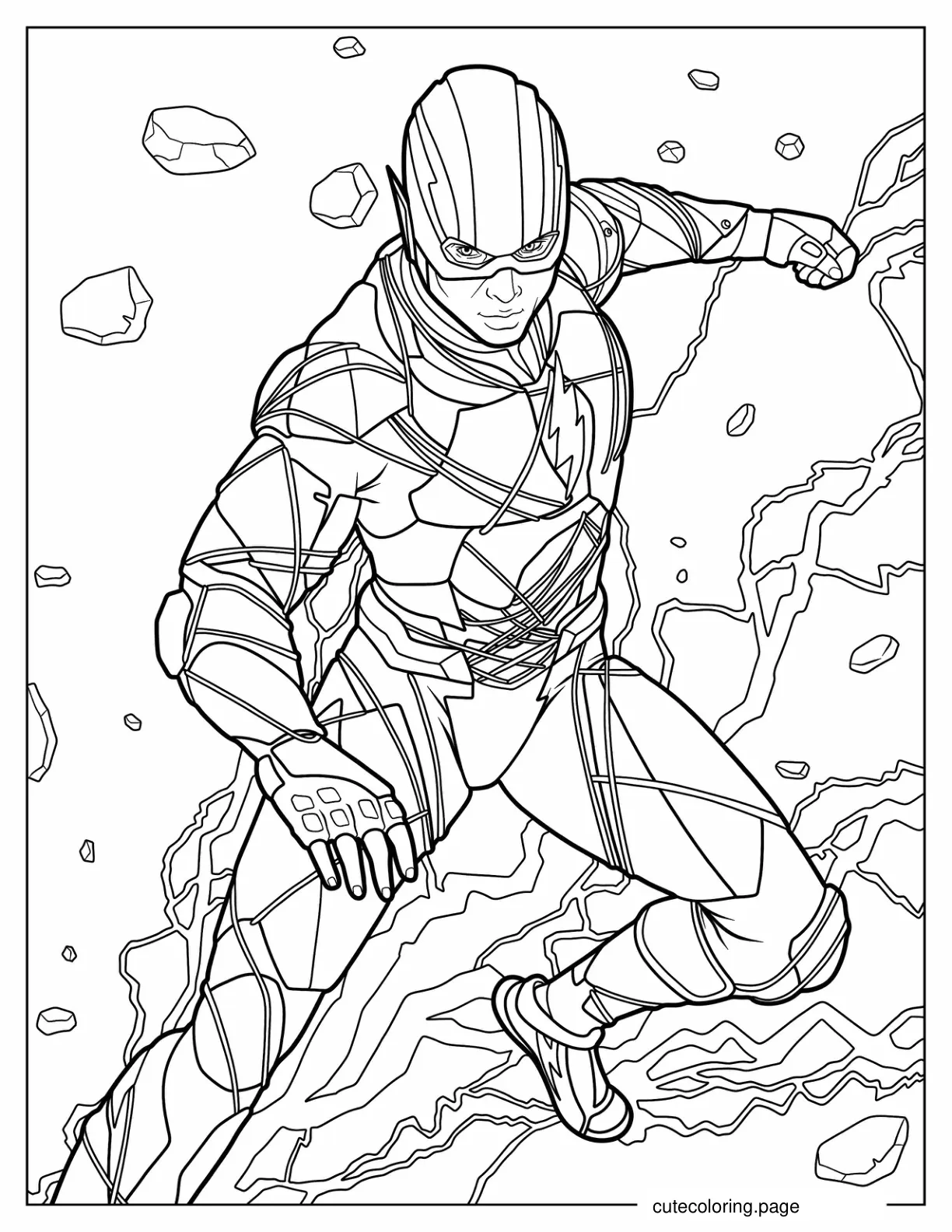 Detailed The Flash To Color coloring page