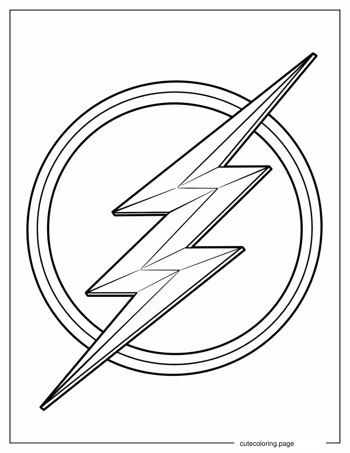 Flash Logo To Color coloring page