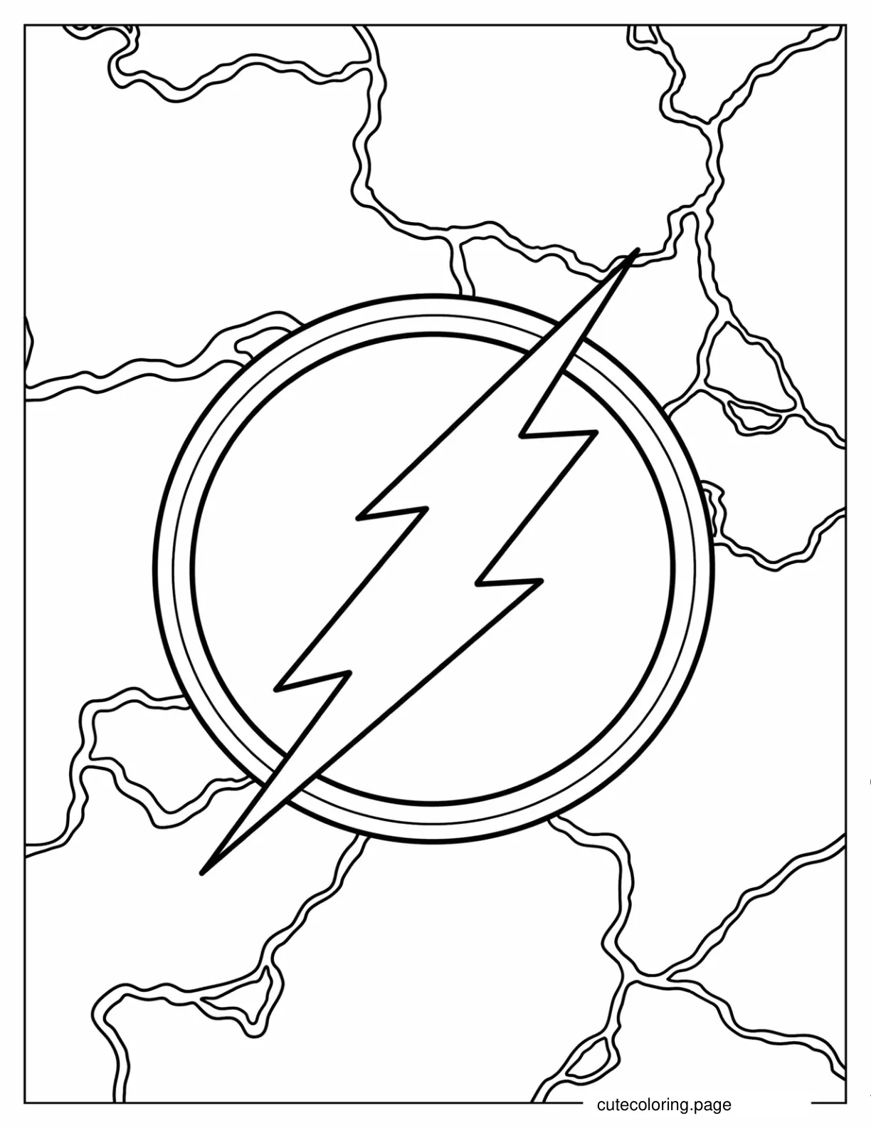 The Flash Logo To Color coloring page