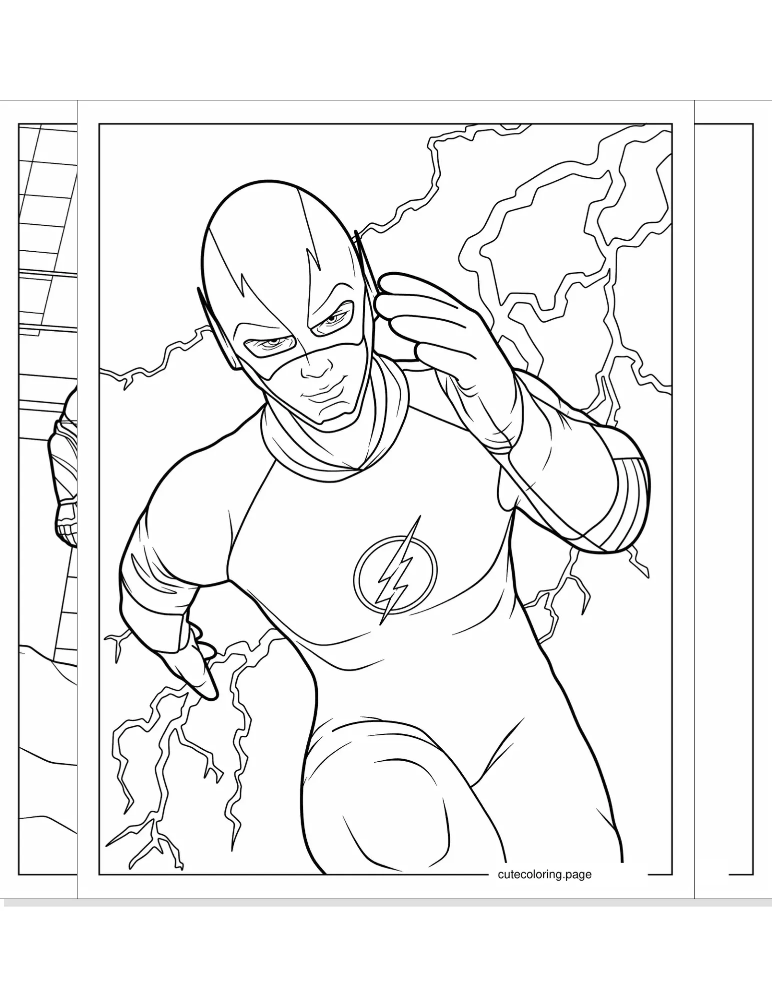 flash coloring pages coloring page