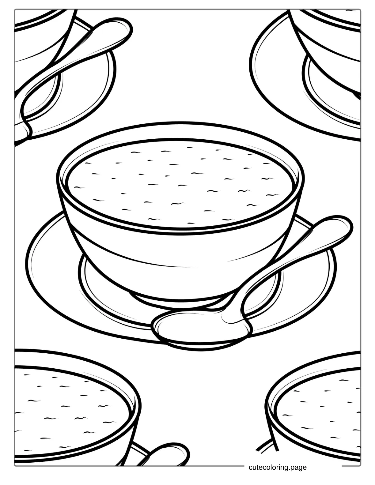 Bowl Of Soup coloring page