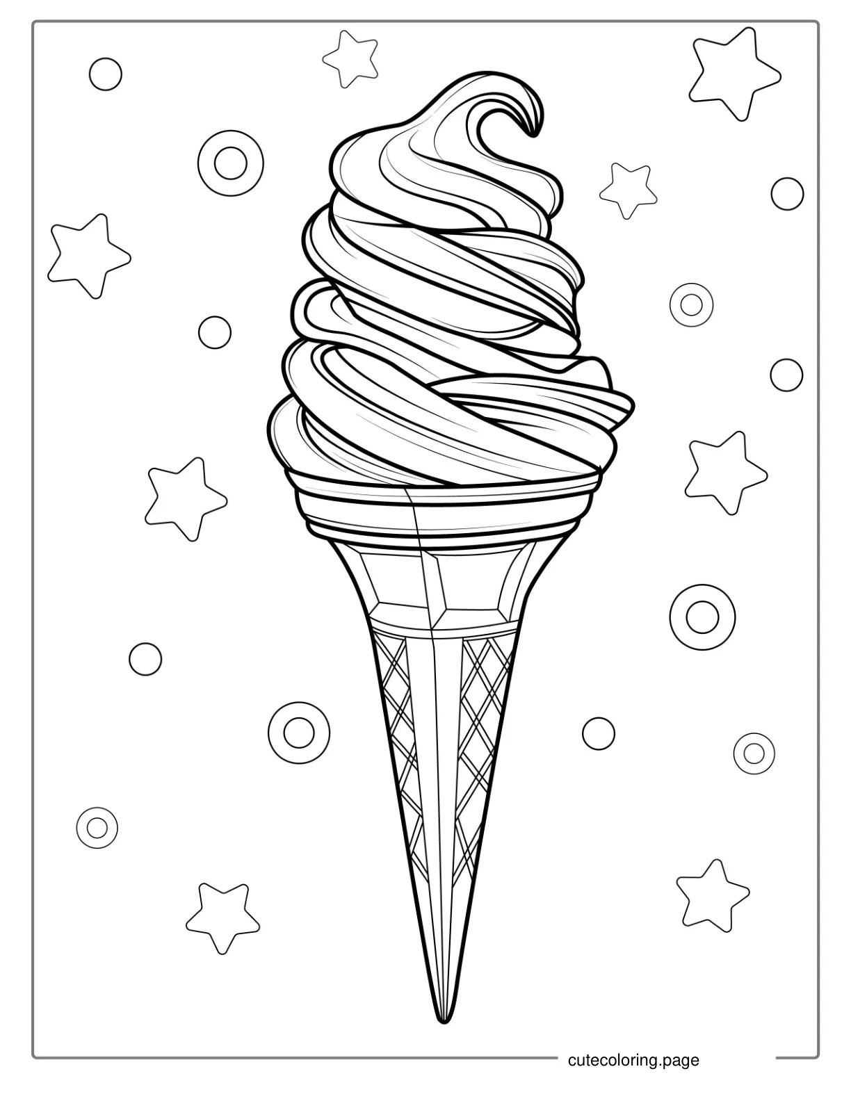 Coloring Page Of Ice Cream Cone coloring page