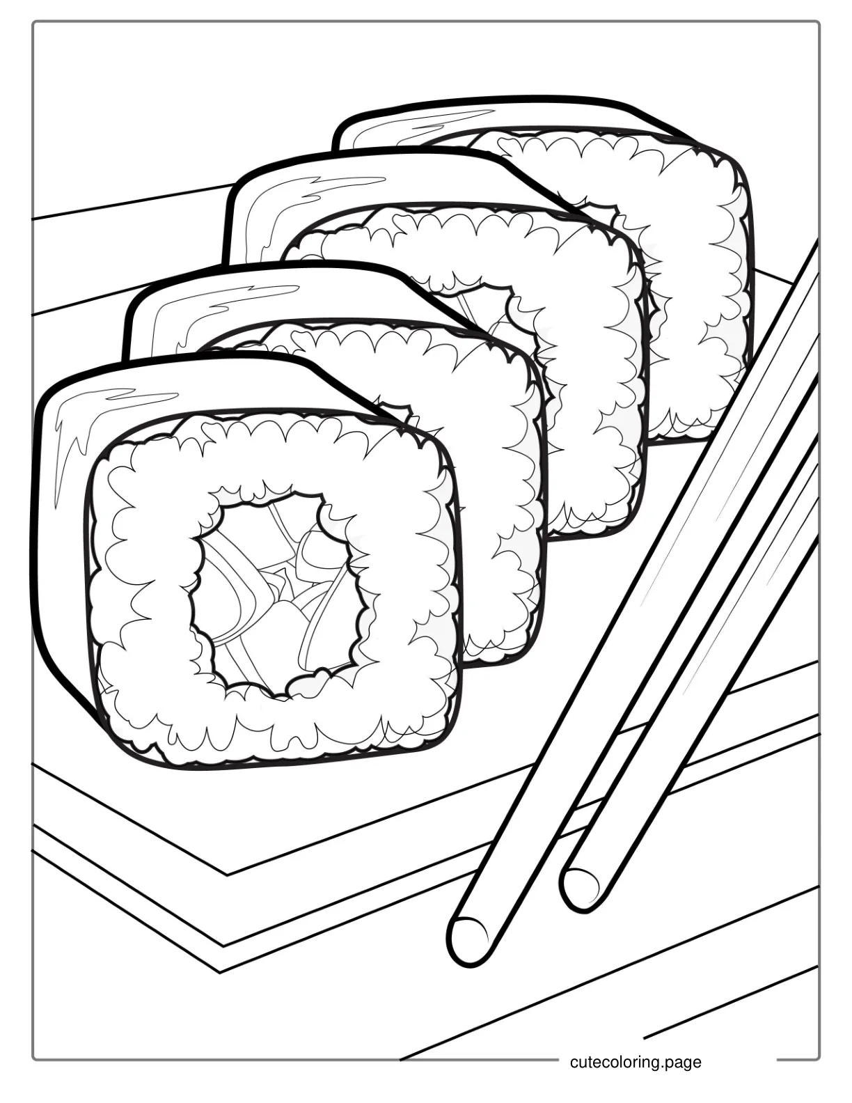 Coloring Page Of Sushi coloring page