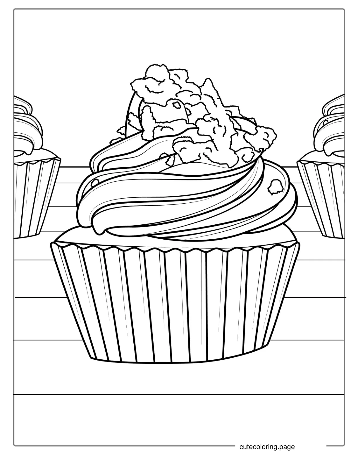 Cupcake Coloring Sheet coloring page