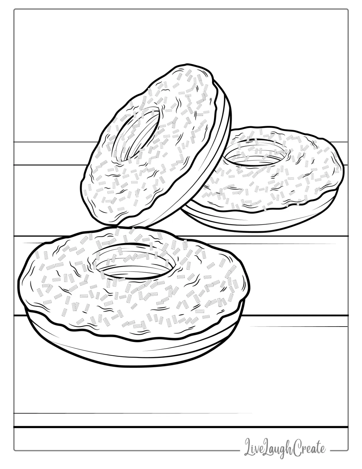 Donuts Coloring Page coloring page