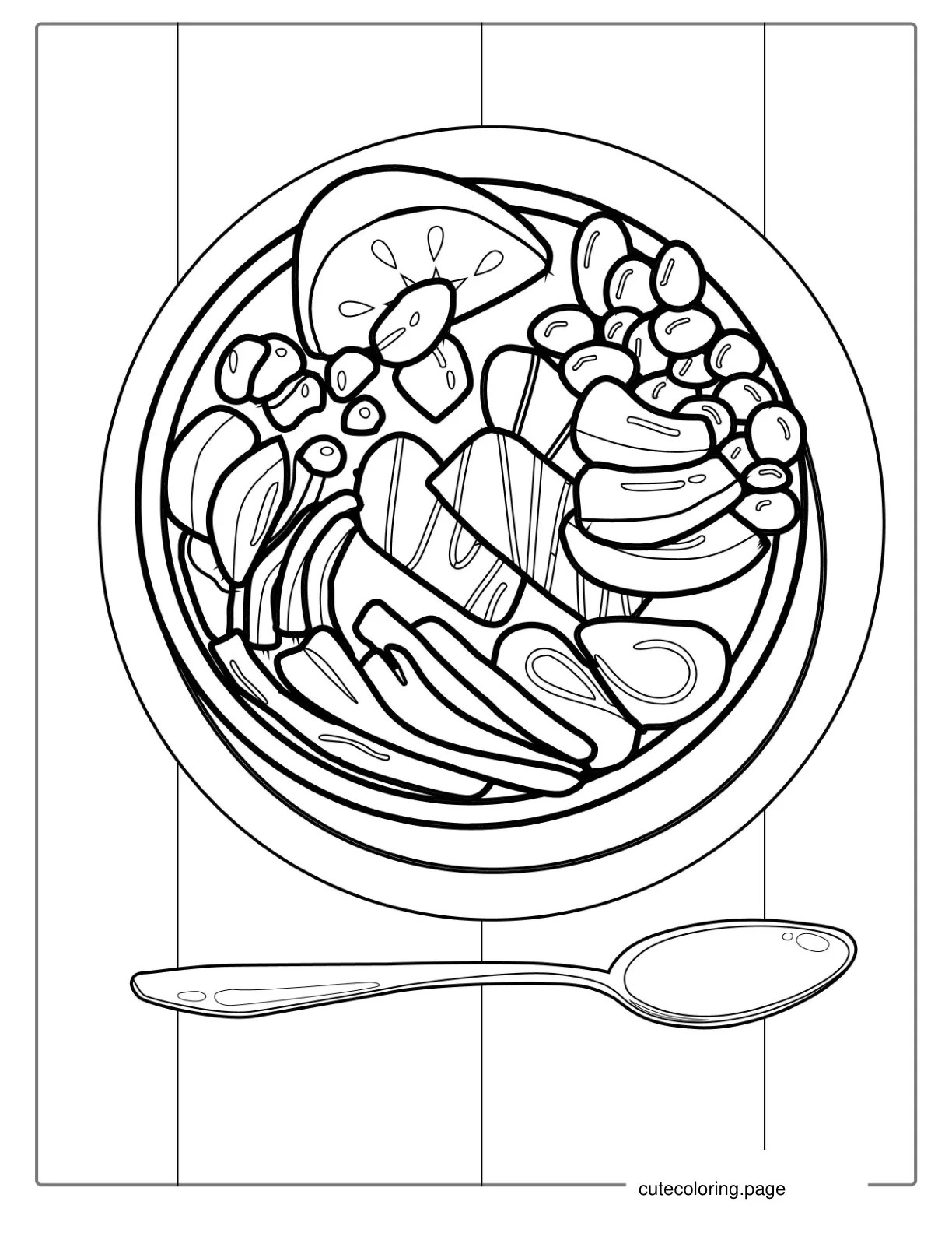 Fruit Salad Coloring Sheet coloring page