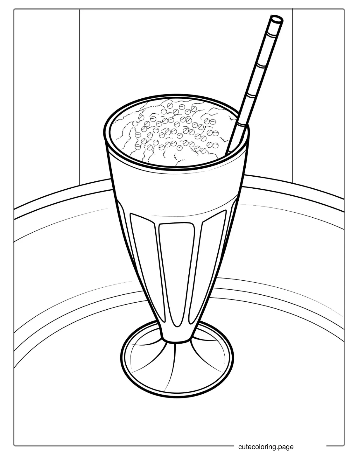 Milkshake Coloring Picture coloring page